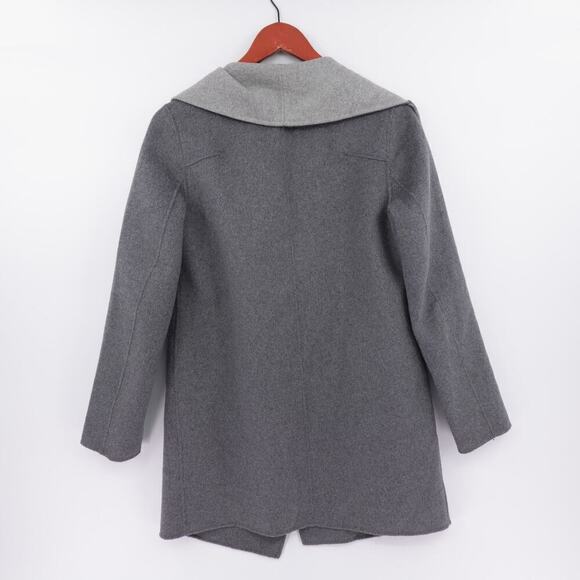 DVF Diane Von Furstenberg Shannon Coat Jacket Womens Small Gray Corporate Siren - Picture 6 of 16